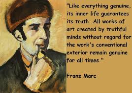 Greatest 10 distinguished quotes by franz marc picture English via Relatably.com