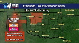 First Heat Advisory of the Season on Monday