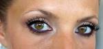 Maquillage yeux marrons verts