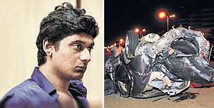 In the wee hours on Friday, a 19-year-old son of a Worli-based steel baron had a narrow escape when he lost control of his car while speeding. Jai Goel ... - airbag