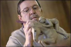 Rick Hadley works on a piece titled &quot;The Jump Off&quot; at his studio in - news_2008-01-29_JC_1