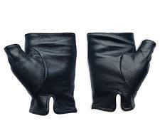 Изображение: Женские кожаные перчаткимитенки