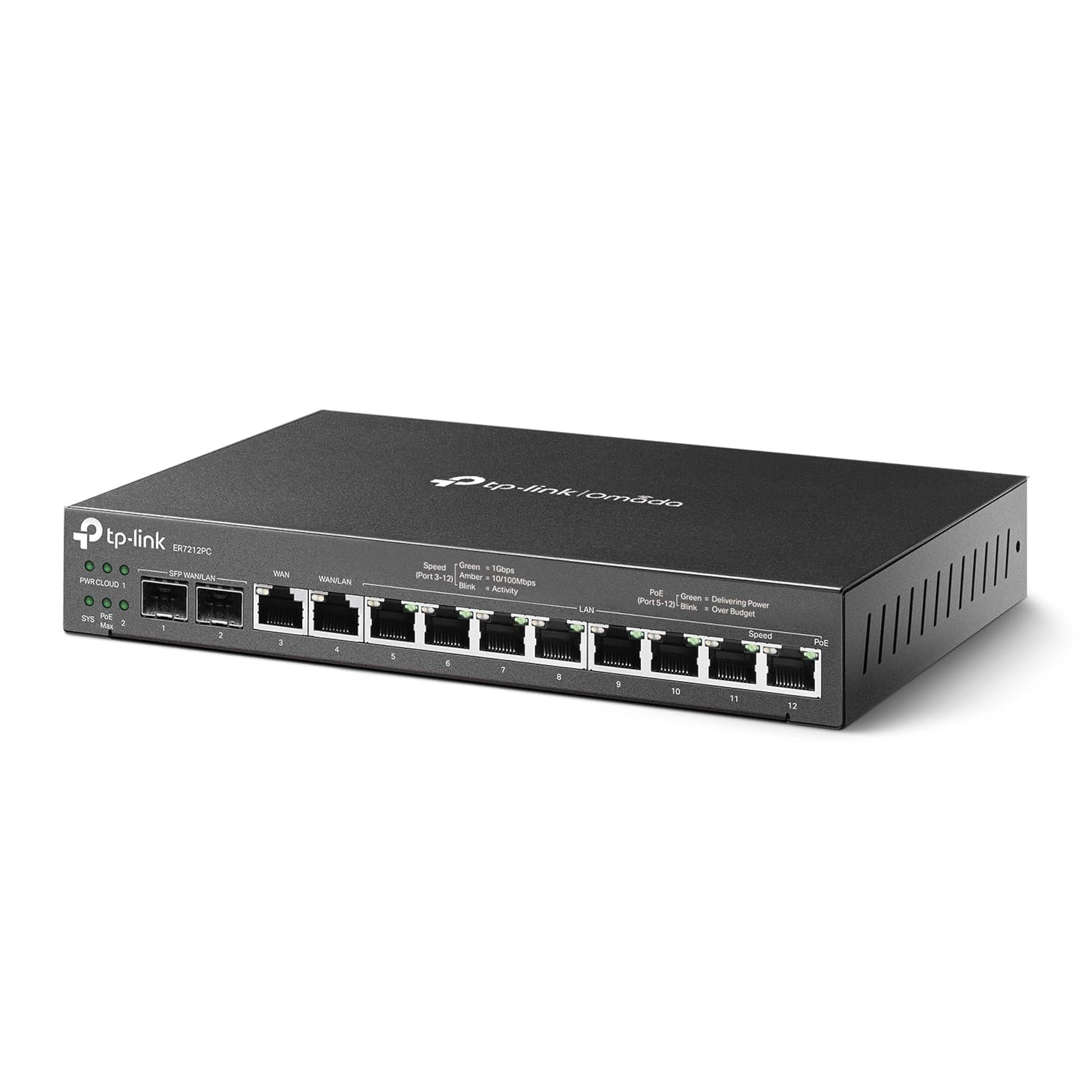 TP-Link er7212pc Omada Gigabit VPN Router with PoE+ Ports
