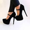 Plain black heels