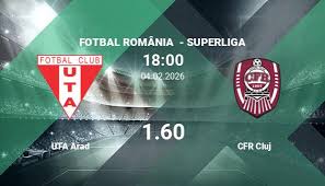 UTA Arad vs CFR Cluj - Ponturi pariuri SuperLiga României, 04.02.2026. Pancu, cinci victorii la rând!