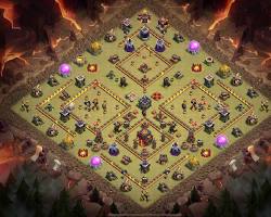 Anti3 Star Clash of Clans TH10 base layout resmi