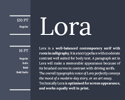 Imagem de Lora font