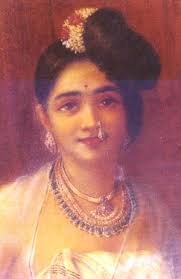 Genius of Raja Ravi Varma Indian Woman Painting by Raja Ravi Varma - 11051