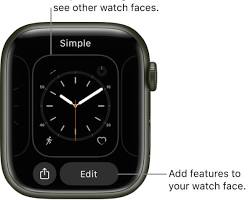Apple Watch change face settings