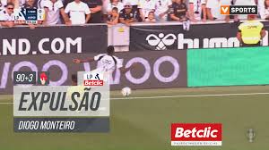 Arouca, Expulsão, Diogo Monteiro aos 90'+3' :: Expulsão :: Videos