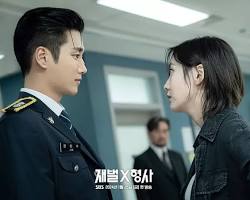 Gambar Ahn Bo Hyun dan Park Ji Hyun dalam drama Korea Flex X Cop
