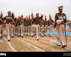 Sashastra Seema Bal SSB personnel in uniform standing guard or training, AI generated