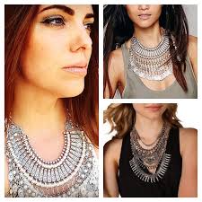 heck out this thrifty find: a vintage silver coin tribal necklace from Windsor for $22.90 (left pic modeled by Lisa Tufano). - 72fe242958e52827d32c229bde3635da