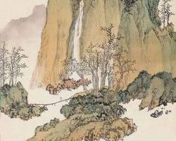 Image of classic Guohua landscape painting