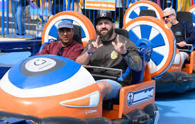 Traitors celebs visit Chessington World of Adventures