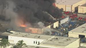 Massive fire with exploding propane tanks erupts in South El Monte