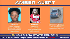 Amber Alert Issued in Pointe Coupee Parish for Missing 3-Month-Old