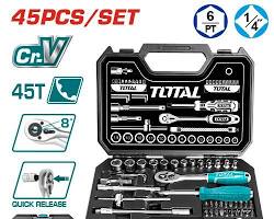 Image of Total 45Pcs 1/4 socket set