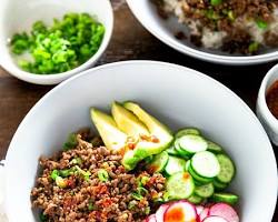 Korean Ground Beef Bowl ingredients