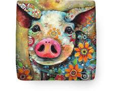 tote bag featuring a pigの画像