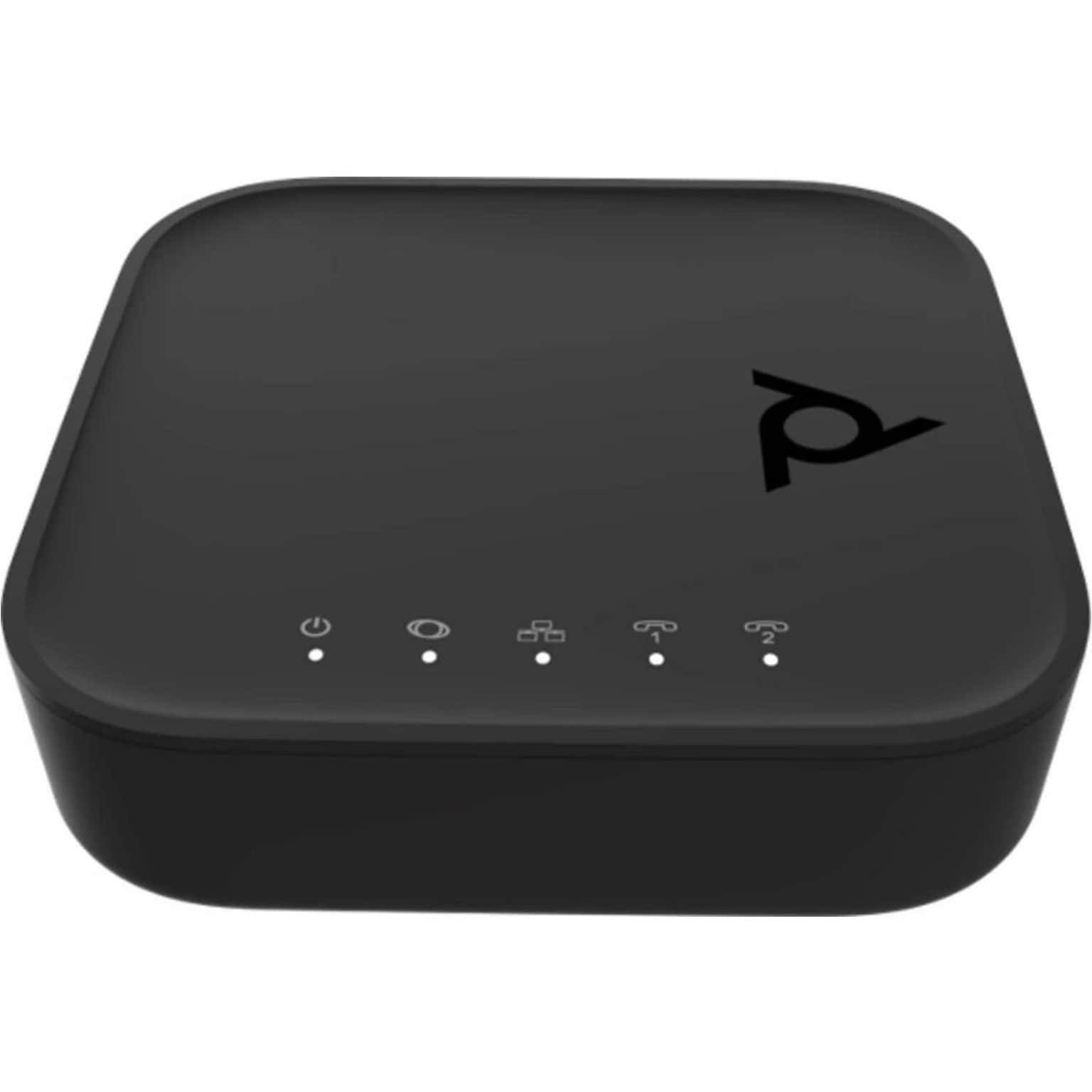 HP Poly ATA 402 2FXS Voice Port VoIP Adapter with Open SIP and Power Supply