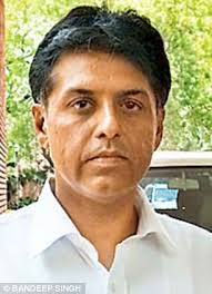 Loyal: Union information and broadcasting minister Manish Tewari (left) and Congress general secretary Madhusudan Mistry (right) have both defended Rahul&#39;s ... - article-2344665-1A686FB2000005DC-660_306x423