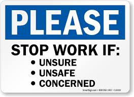 Image result for STOP�any unsafe practices