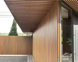 Outdoor space with WPC wall panel的图片