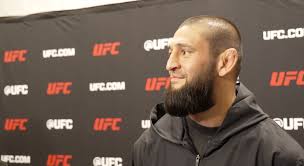 Watch awkward moment angry Khamzat Chimaev is asked about Islam Makhachev's popular Dagestan phrase