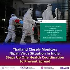 A Tailândia ativa o sistema de emergência para lidar com o vírus Nipah originário da Índia.