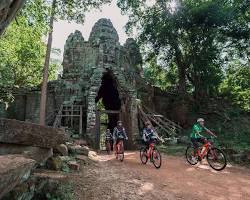Image of Mountain biking near Angkor Wat, Cambodia