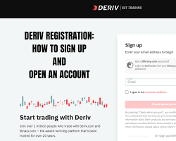 Image of Deriv registration form