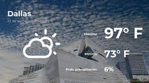 Clima de hoy en Dallas, Texas para este miércoles 23 de septiembre