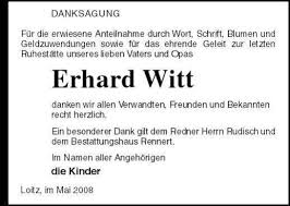 Erhard Witt-danken wir allen V | Nordkurier Anzeigen
