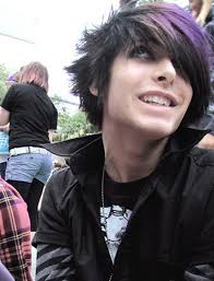 Emo Hairstyles for Trendy Guys – Emo Guys Haircuts - Purple-Black-Emo-Hairstyle-for-Guys