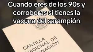 Otra vez la cartilla de vacunación está de moda: Milennials reaccionan con memes