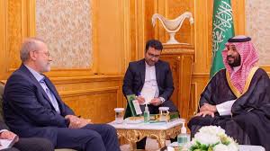 دیدار محمد بن سلمان و علی لاریجانی در ریاض