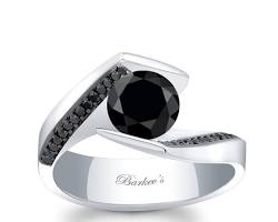 Image of Black Diamond Tension Set Ring for men