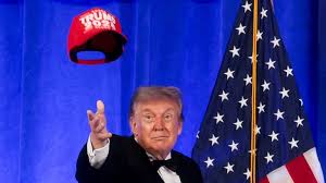 'I'll run again,' says Trump, as he pulls out Trump 2028 hat during press dinner speech