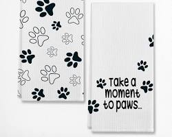 kitchen towel with a dog patternの画像