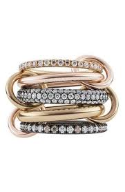 Nordstrom Spinelli Kilcollin Sony Diamond Linked Rings in Yellow/rose/white at Nordstrom | Mall of America®