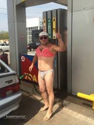 FREE GAS FOR BIKINIS. THEN THE MEN SHOWED UP. A Russian gas station promotion offering free fuel to customers wearing bikinis went viral after men also arrived in two-piece swimwear to qualify.