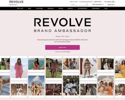 Image of Revolve website homepage