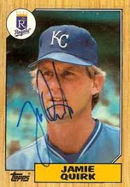 Jamie Quirk Autograph on a 1987 Topps (#354) - jamie_quirk_autograph