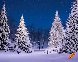 Imagen de Snowy Christmas landscape