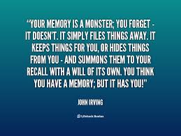 John Irving Quotes Memory. QuotesGram via Relatably.com