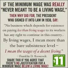 Truth be told... FDR Quote supporting a LIVING WAGE. | FDR ... via Relatably.com