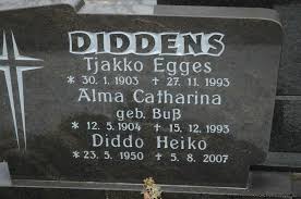 Grab von Diddo Heiko Diddens (23.05.1950-05.08.2007), Friedhof ... - b3367