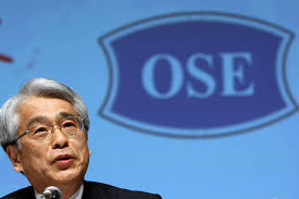 Taking stock: Michio Yoneda, president of Osaka Securities Exchange Co., ... - nb20120823n1a