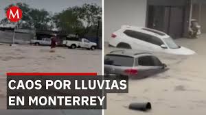 Lluvia torrencial en Nuevo León afecta Monterrey y zona metropolitana